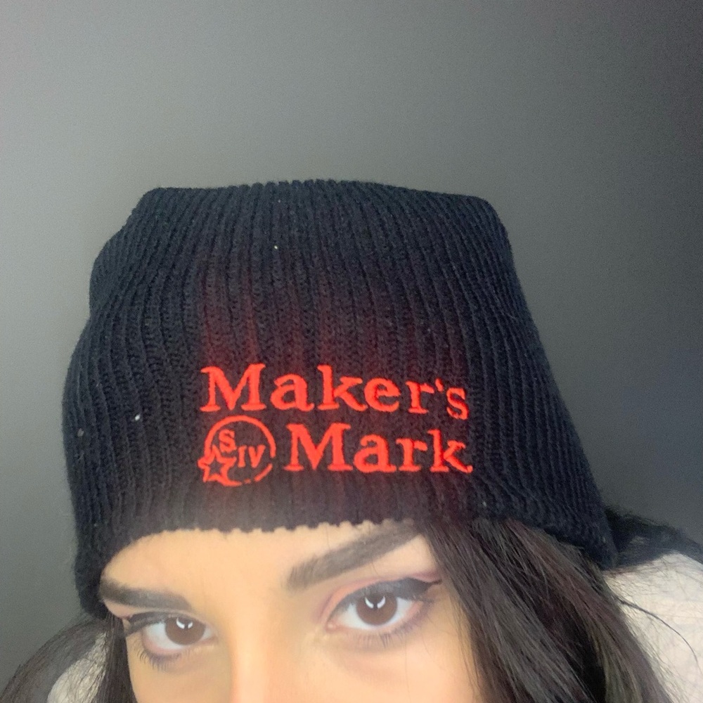 Makers mark beanie liquor brand